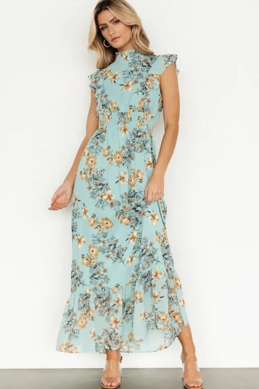 Kearny Ruffle Maxi Dress | Mint Floral
