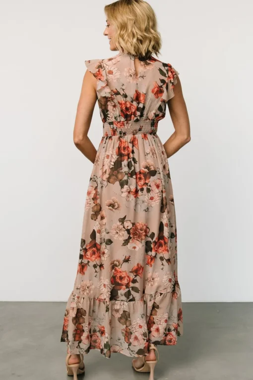 Kearny Ruffle Maxi Dress | Blush + Vintage Floral