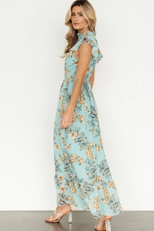 Kearny Ruffle Maxi Dress | Mint Floral