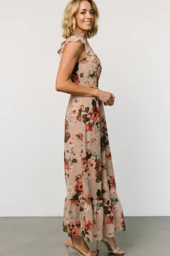 Kearny Ruffle Maxi Dress | Blush + Vintage Floral