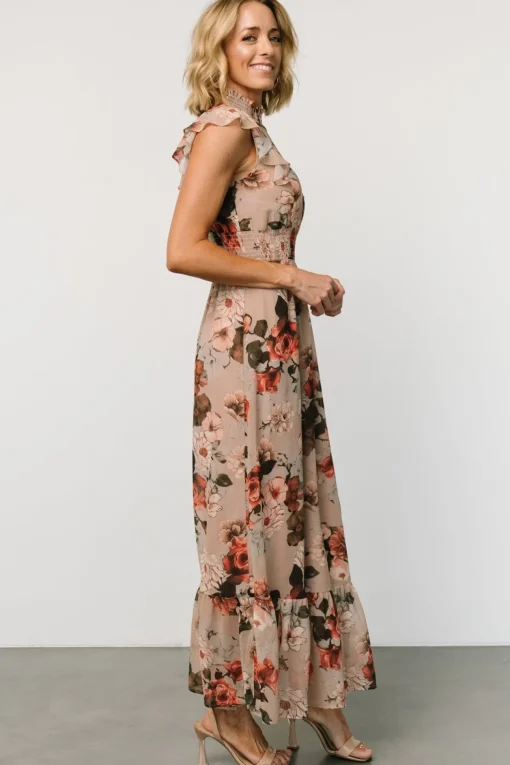 Kearny Ruffle Maxi Dress | Blush + Vintage Floral