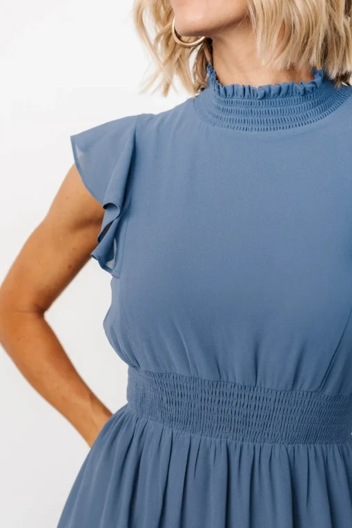Kearny Ruffle Maxi Dress | Whisper Blue
