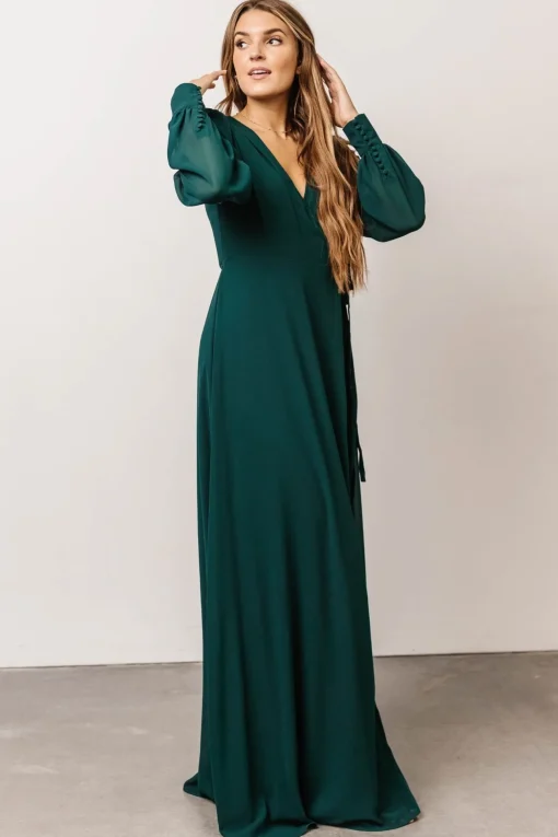 Kelsey Wrap Dress | Emerald