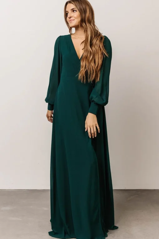 Kelsey Wrap Dress | Emerald