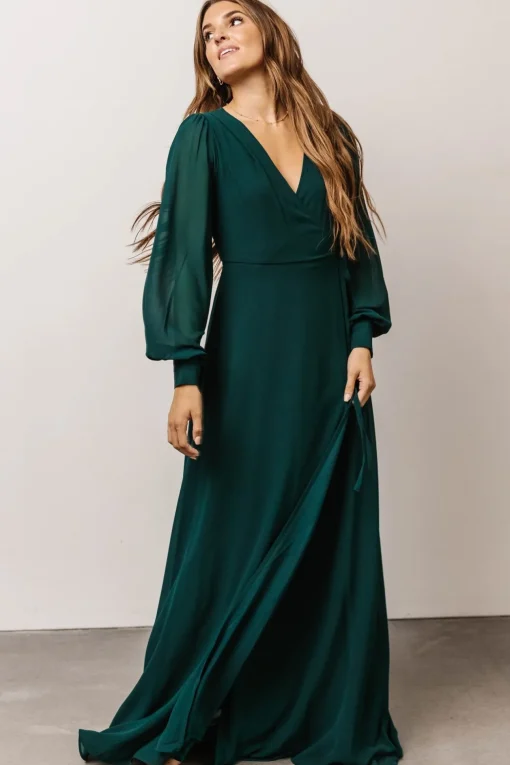 Kelsey Wrap Dress | Emerald