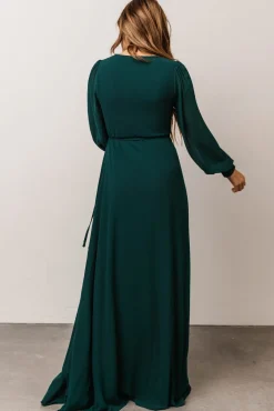 Kelsey Wrap Dress | Emerald
