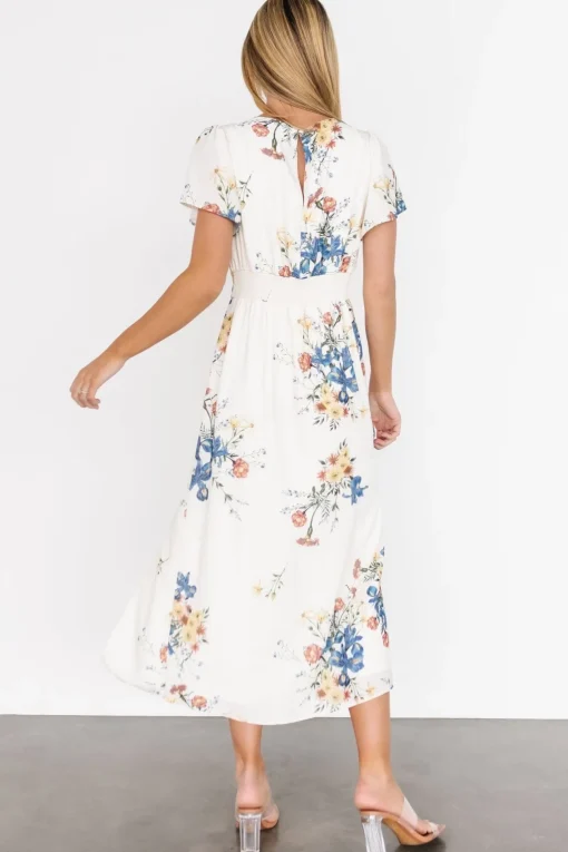 Kirsten Midi Dress | Cream Floral