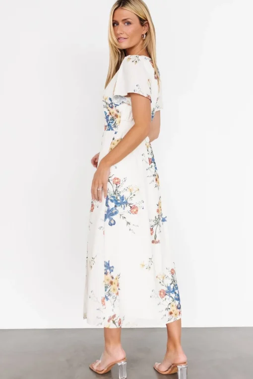 Kirsten Midi Dress | Cream Floral