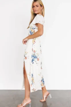 Kirsten Midi Dress | Cream Floral