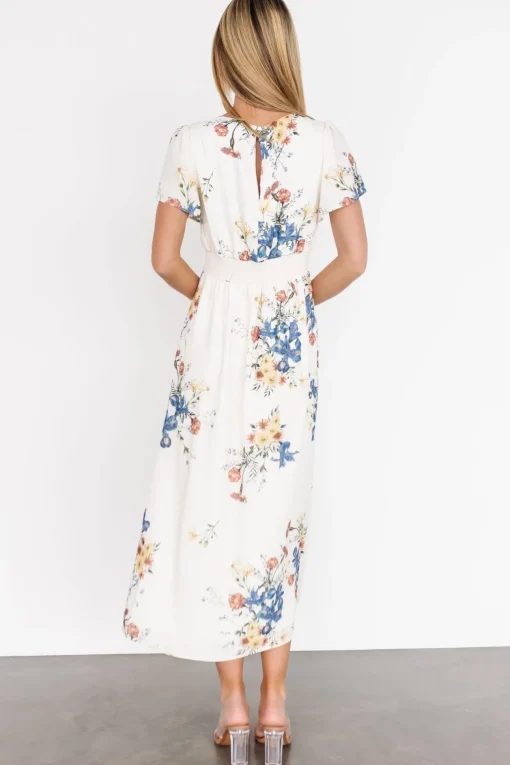Kirsten Midi Dress | Cream Floral