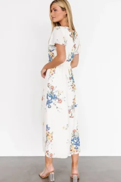 Kirsten Midi Dress | Cream Floral