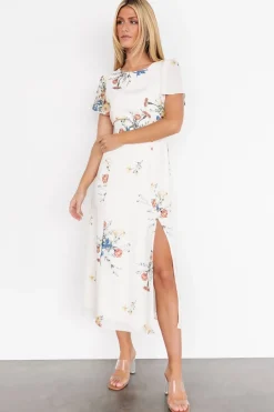 Kirsten Midi Dress | Cream Floral