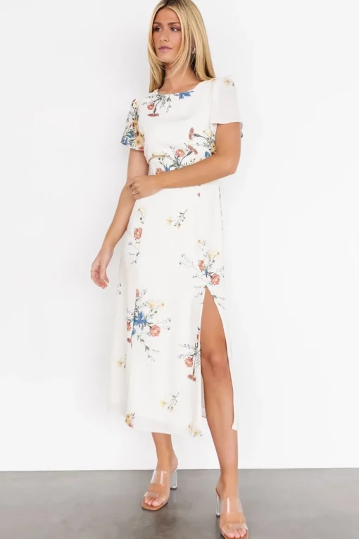 Kirsten Midi Dress | Cream Floral
