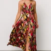 Kota Halter Maxi Dress | Navy Multi Print