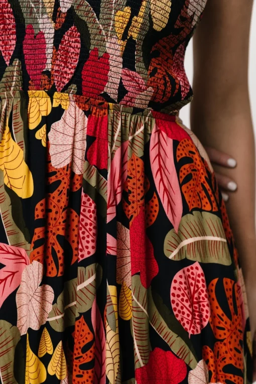 Kota Halter Maxi Dress | Navy Multi Print