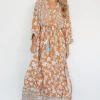 Laken Maxi Dress | Camel Multi