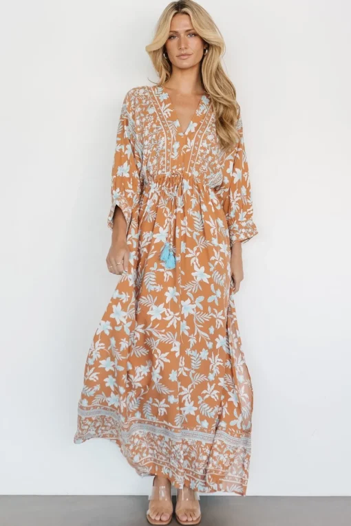 Laken Maxi Dress | Camel Multi