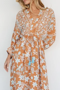 Laken Maxi Dress | Camel Multi