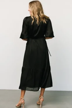 Lauretta Tie Waist Dress | Black