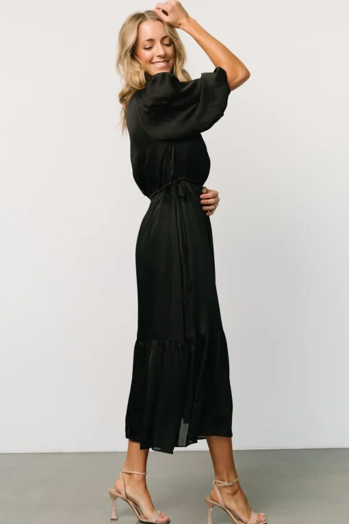 Lauretta Tie Waist Dress | Black