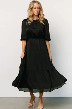 Lauretta Tie Waist Dress | Black