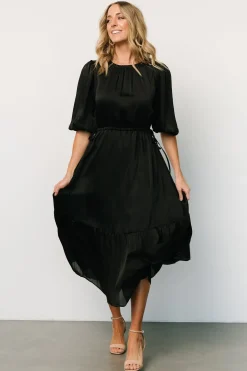 Lauretta Tie Waist Dress | Black
