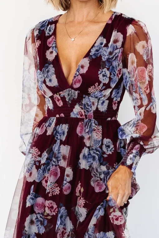 Layla Tulle Maxi Dress | Mulberry Floral