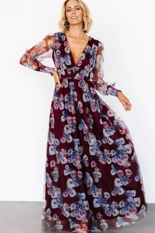 Layla Tulle Maxi Dress | Mulberry Floral