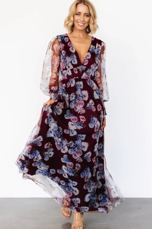 Layla Tulle Maxi Dress | Mulberry Floral