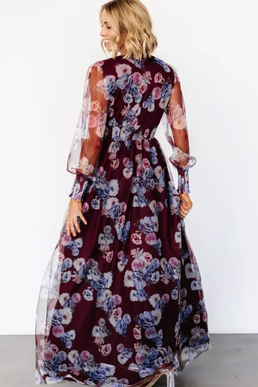 Layla Tulle Maxi Dress | Mulberry Floral