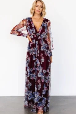 Layla Tulle Maxi Dress | Mulberry Floral