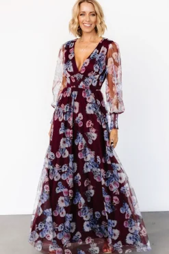 Layla Tulle Maxi Dress | Mulberry Floral