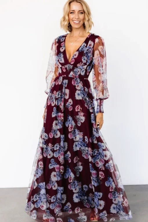 Layla Tulle Maxi Dress | Mulberry Floral