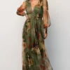 Layla Tulle Maxi Dress | Olive + Rust