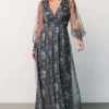 Layla Tulle Maxi Dress | Slate Floral