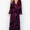 Liana Velvet Embossed Maxi Dress | Mulberry