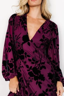 Liana Velvet Embossed Maxi Dress | Mulberry