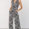 Liesl Jumpsuit | Black + Cream Print