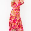 Lori Maxi Dress | Orange + Pink Floral