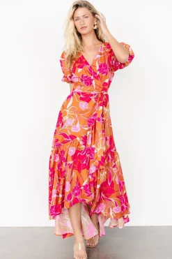Lori Maxi Dress | Orange + Pink Floral