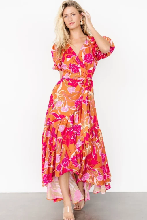 Lori Maxi Dress | Orange + Pink Floral