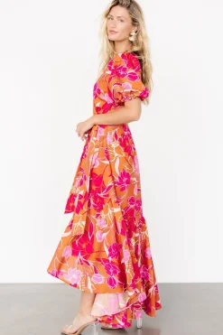 Lori Maxi Dress | Orange + Pink Floral