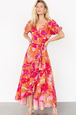 Lori Maxi Dress | Orange + Pink Floral