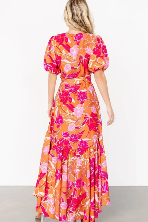 Lori Maxi Dress | Orange + Pink Floral