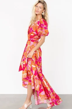 Lori Maxi Dress | Orange + Pink Floral
