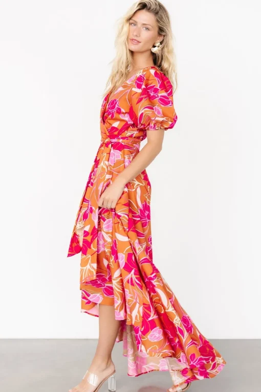 Lori Maxi Dress | Orange + Pink Floral