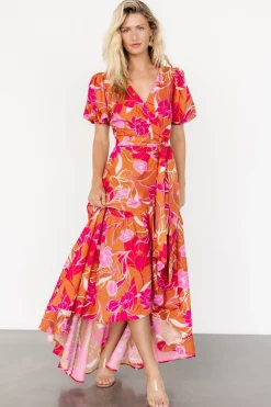 Lori Maxi Dress | Orange + Pink Floral