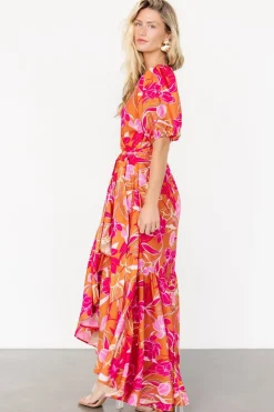 Lori Maxi Dress | Orange + Pink Floral
