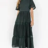 Loveland Geo Lace Maxi Dress | Dark Green