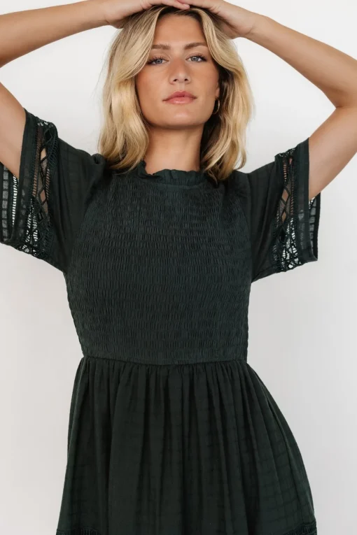 Loveland Geo Lace Maxi Dress | Dark Green